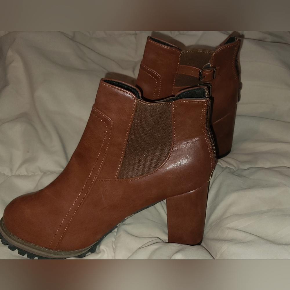 Brown booties